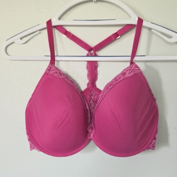 Natori Pink Lace Racerback Bra Front Close 36DD - Picture 1 of 6